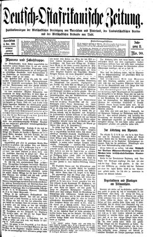 Deutsch-Ostafrikanische Zeitung on Nov 13, 1909