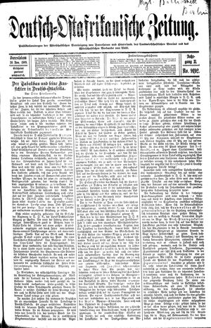 Deutsch-Ostafrikanische Zeitung vom 20.11.1909