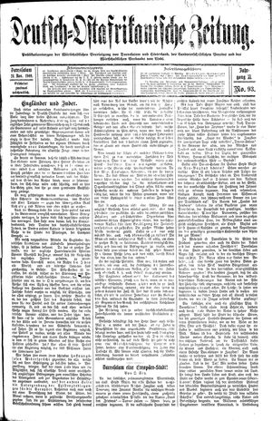 Deutsch-Ostafrikanische Zeitung vom 24.11.1909