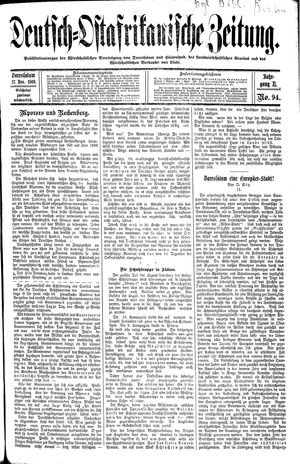 Deutsch-Ostafrikanische Zeitung vom 27.11.1909