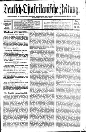 Deutsch-Ostafrikanische Zeitung vom 24.12.1909