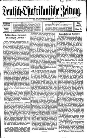Deutsch-Ostafrikanische Zeitung vom 15.01.1910