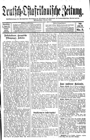 Deutsch-Ostafrikanische Zeitung vom 19.01.1910