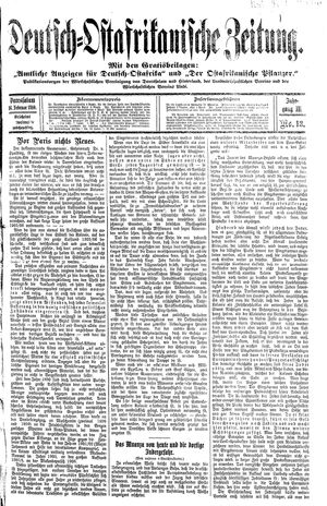 Deutsch-Ostafrikanische Zeitung vom 16.02.1910
