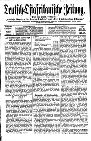 Deutsch-Ostafrikanische Zeitung vom 12.03.1910