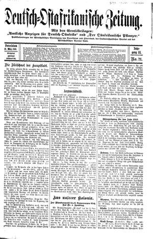 Deutsch-Ostafrikanische Zeitung vom 16.03.1910