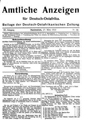 Deutsch-Ostafrikanische Zeitung on Mar 17, 1910