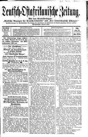 Deutsch-Ostafrikanische Zeitung on Mar 26, 1910