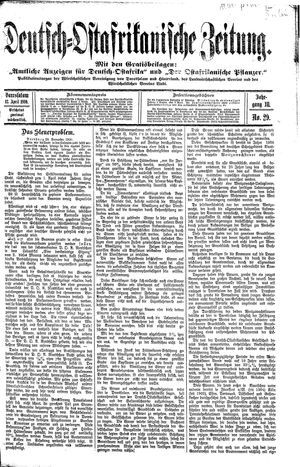 Deutsch-Ostafrikanische Zeitung on Apr 13, 1910