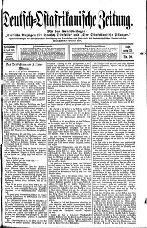Deutsch-Ostafrikanische Zeitung on Apr 16, 1910