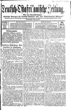 Deutsch-Ostafrikanische Zeitung vom 23.04.1910