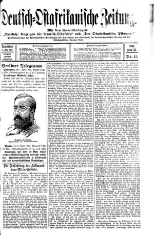 Deutsch-Ostafrikanische Zeitung vom 08.06.1910