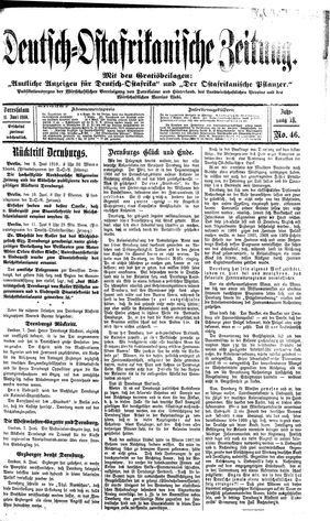 Deutsch-Ostafrikanische Zeitung vom 11.06.1910