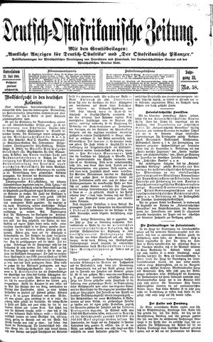 Deutsch-Ostafrikanische Zeitung vom 23.07.1910
