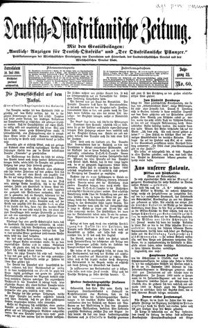 Deutsch-Ostafrikanische Zeitung vom 30.07.1910