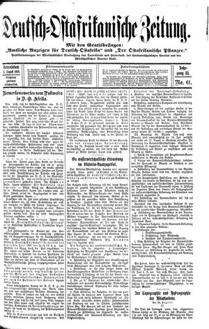 Deutsch-Ostafrikanische Zeitung vom 03.08.1910