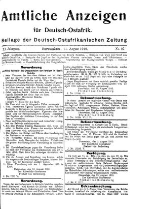 Deutsch-Ostafrikanische Zeitung vom 14.08.1910