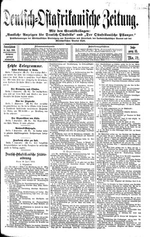 Deutsch-Ostafrikanische Zeitung vom 10.09.1910