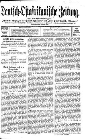 Deutsch-Ostafrikanische Zeitung vom 17.09.1910