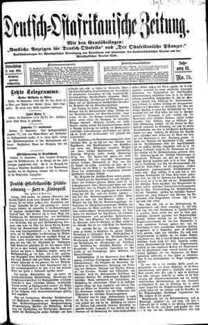 Deutsch-Ostafrikanische Zeitung vom 21.09.1910