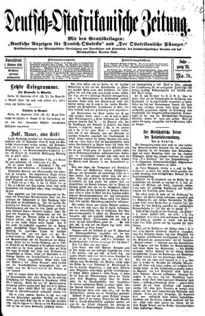 Deutsch-Ostafrikanische Zeitung vom 01.10.1910