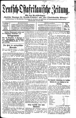 Deutsch-Ostafrikanische Zeitung vom 12.10.1910