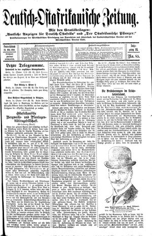 Deutsch-Ostafrikanische Zeitung vom 26.10.1910