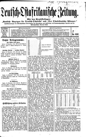 Deutsch-Ostafrikanische Zeitung vom 19.11.1910