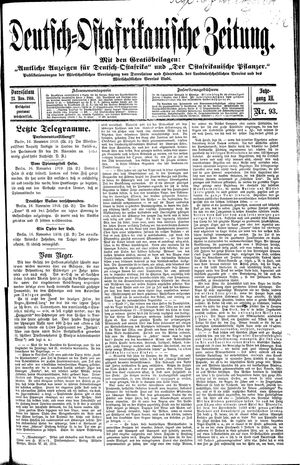 Deutsch-Ostafrikanische Zeitung vom 23.11.1910