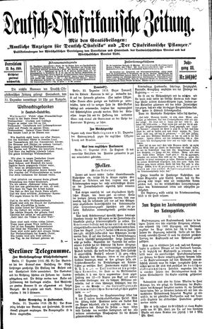 Deutsch-Ostafrikanische Zeitung vom 23.12.1910