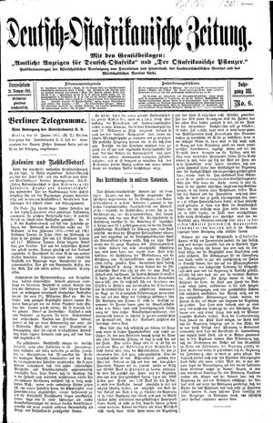 Deutsch-Ostafrikanische Zeitung on Jan 21, 1911