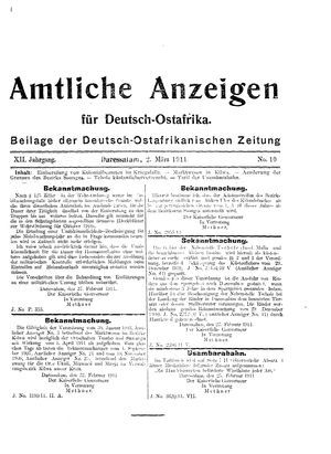 Deutsch-Ostafrikanische Zeitung on Mar 2, 1911