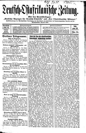 Deutsch-Ostafrikanische Zeitung on Mar 11, 1911