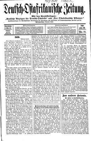 Deutsch-Ostafrikanische Zeitung vom 18.03.1911