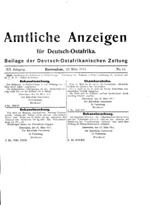 Deutsch-Ostafrikanische Zeitung on Mar 23, 1911