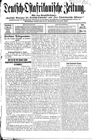 Deutsch-Ostafrikanische Zeitung on Mar 25, 1911