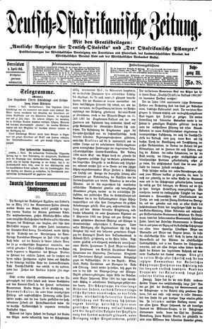 Deutsch-Ostafrikanische Zeitung vom 08.04.1911