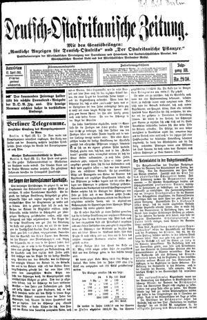 Deutsch-Ostafrikanische Zeitung vom 12.04.1911
