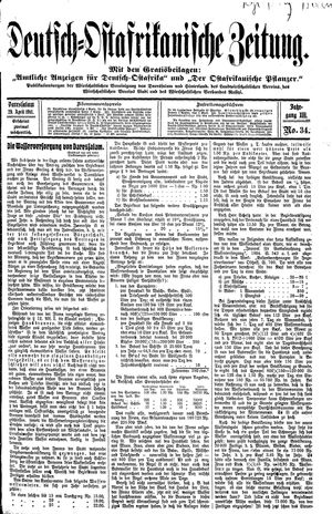Deutsch-Ostafrikanische Zeitung vom 29.04.1911