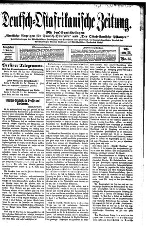 Deutsch-Ostafrikanische Zeitung vom 03.05.1911