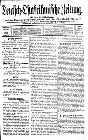 Deutsch-Ostafrikanische Zeitung vom 06.05.1911