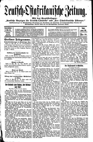 Deutsch-Ostafrikanische Zeitung vom 13.05.1911