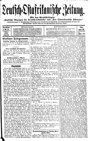 Deutsch-Ostafrikanische Zeitung on May 31, 1911