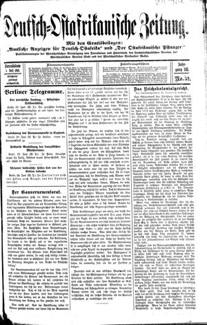 Deutsch-Ostafrikanische Zeitung vom 01.07.1911