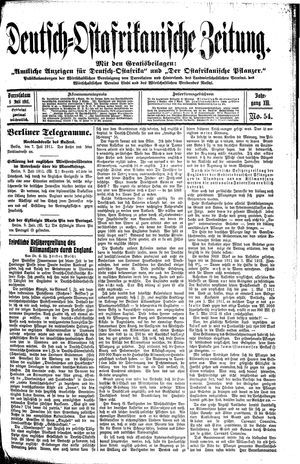 Deutsch-Ostafrikanische Zeitung vom 08.07.1911