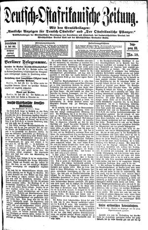 Deutsch-Ostafrikanische Zeitung vom 26.07.1911