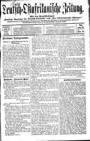 Deutsch-Ostafrikanische Zeitung vom 02.08.1911