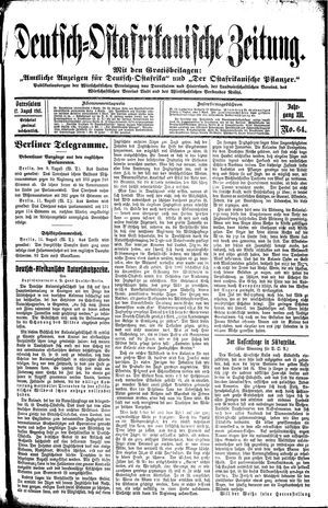 Deutsch-Ostafrikanische Zeitung on Aug 12, 1911