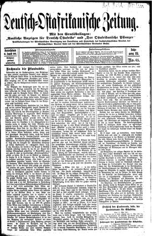 Deutsch-Ostafrikanische Zeitung on Aug 16, 1911