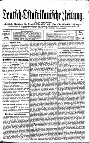 Deutsch-Ostafrikanische Zeitung vom 30.08.1911